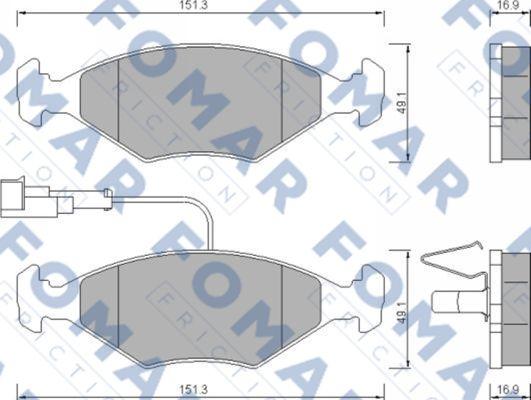 FOMAR Friction FO 673181 - Komplet Pločica, disk-kočnica www.molydon.hr