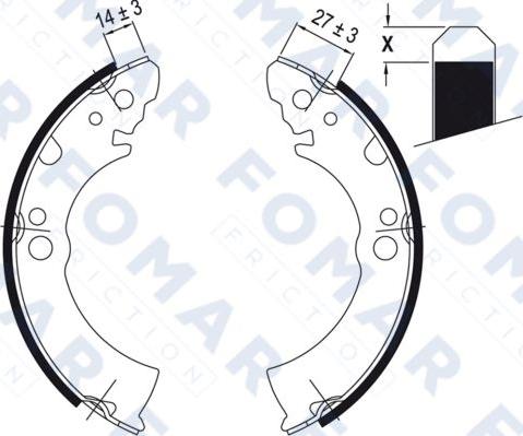 FOMAR Friction FO 0451 - Komplet kočnica, bubanj kočnice www.molydon.hr