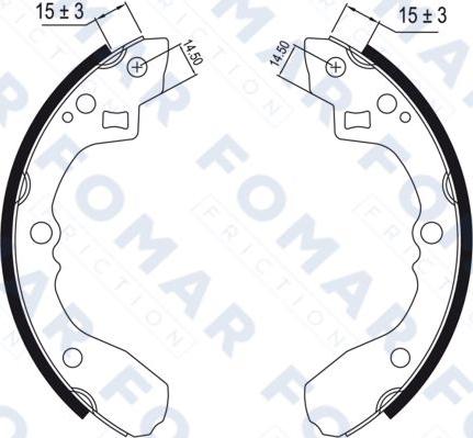 FOMAR Friction FO 0464 - Komplet kočnica, bubanj kočnice www.molydon.hr