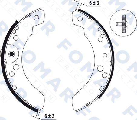 FOMAR Friction FO 0461 - Komplet kočnica, bubanj kočnice www.molydon.hr