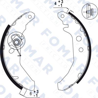 FOMAR Friction FO 0501 - Komplet kočnica, bubanj kočnice www.molydon.hr