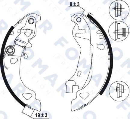 FOMAR Friction FO 0585 - Komplet kočnica, bubanj kočnice www.molydon.hr