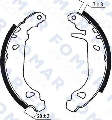 FOMAR Friction FO 0537 - Komplet kočnica, bubanj kočnice www.molydon.hr