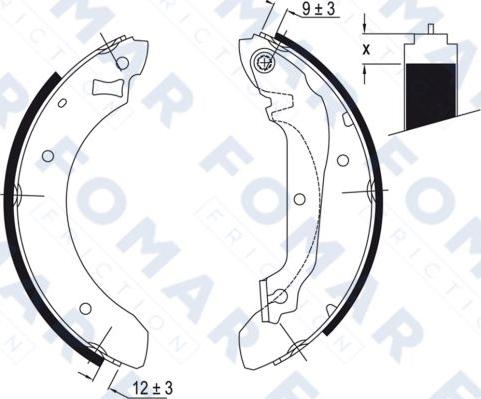 FOMAR Friction FO 0385 - Komplet kočnica, bubanj kočnice www.molydon.hr