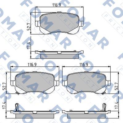 FOMAR Friction FO 895581 - Komplet Pločica, disk-kočnica www.molydon.hr