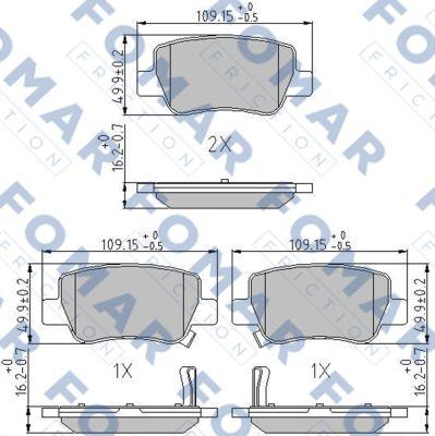 FOMAR Friction FO 896881 - Komplet Pločica, disk-kočnica www.molydon.hr