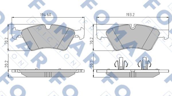 FOMAR Friction FO 858781 - Komplet Pločica, disk-kočnica www.molydon.hr