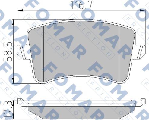 FOMAR Friction FO 857581 - Komplet Pločica, disk-kočnica www.molydon.hr