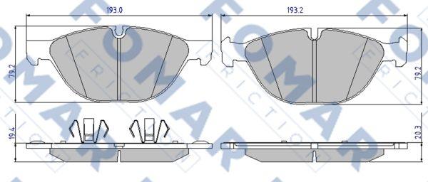 FOMAR Friction FO 861581 - Komplet Pločica, disk-kočnica www.molydon.hr