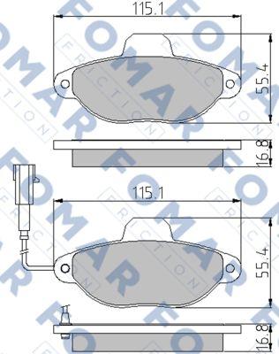 FOMAR Friction FO 861181 - Komplet Pločica, disk-kočnica www.molydon.hr