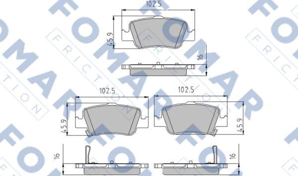 FOMAR Friction FO 862581 - Komplet Pločica, disk-kočnica www.molydon.hr