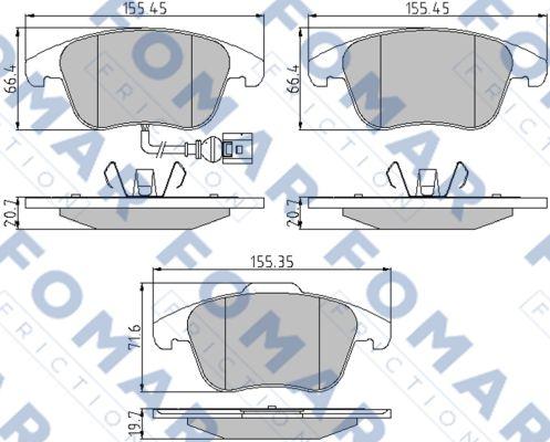 FOMAR Friction FO 862081 - Komplet Pločica, disk-kočnica www.molydon.hr