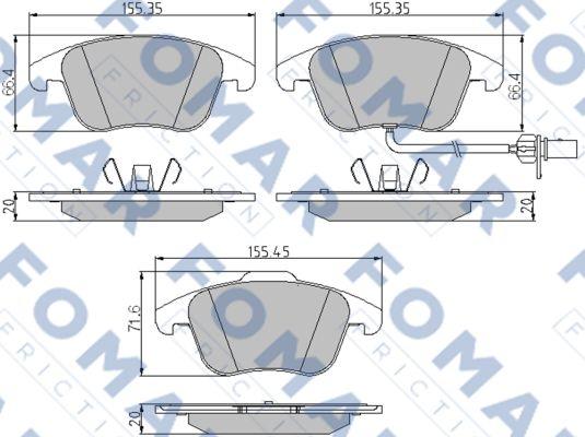 FOMAR Friction FO 862381 - Komplet Pločica, disk-kočnica www.molydon.hr