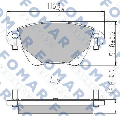 FOMAR Friction FO 815381 - Komplet Pločica, disk-kočnica www.molydon.hr