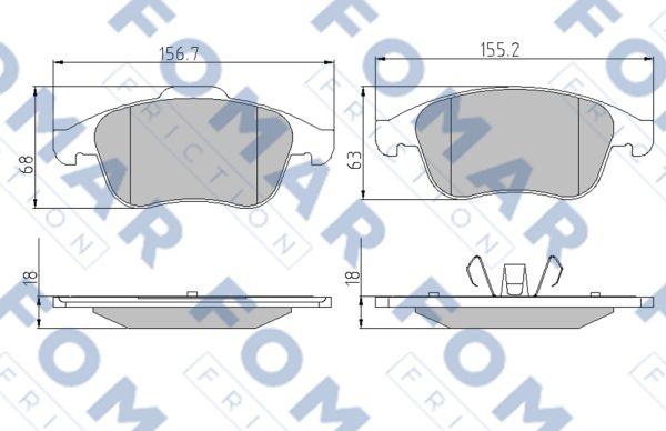 FOMAR Friction FO 886381 - Komplet Pločica, disk-kočnica www.molydon.hr