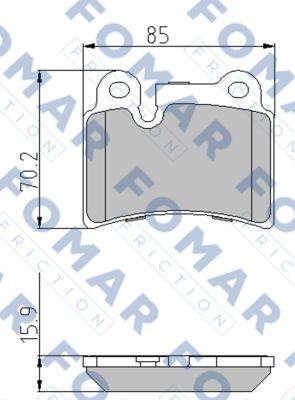 FOMAR Friction FO 871381 - Komplet Pločica, disk-kočnica www.molydon.hr