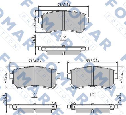 FOMAR Friction FO 244581 - Komplet Pločica, disk-kočnica www.molydon.hr