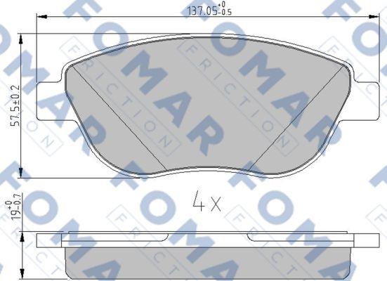 FOMAR Friction FO 241581 - Komplet Pločica, disk-kočnica www.molydon.hr