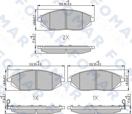 FOMAR Friction FO 242281 - Komplet Pločica, disk-kočnica www.molydon.hr