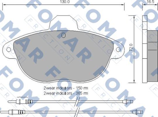 FOMAR Friction FO 765481 - Komplet Pločica, disk-kočnica www.molydon.hr