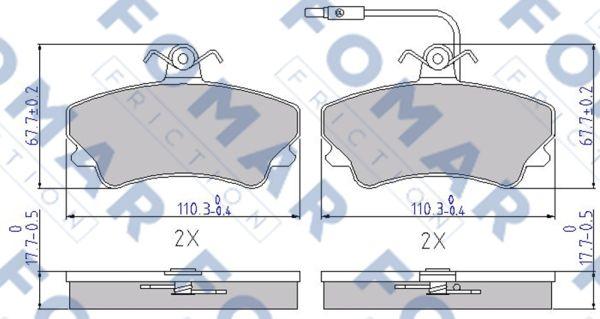 FOMAR Friction FO 725981 - Komplet Pločica, disk-kočnica www.molydon.hr