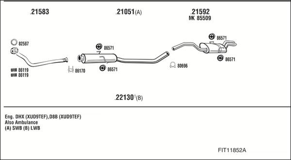 Fonos FIT11852A - Ispušni sistem www.molydon.hr