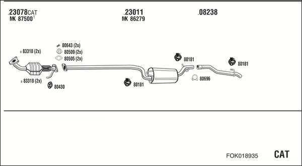 Fonos FOK018935 - Ispušni sistem www.molydon.hr