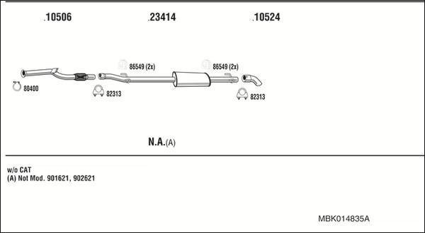 Fonos MBK014835A - Ispušni sistem www.molydon.hr