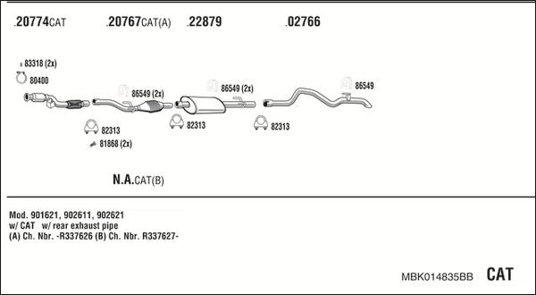 Fonos MBK014835BB - Ispušni sistem www.molydon.hr