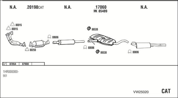 Fonos VW25020 - Ispušni sistem www.molydon.hr