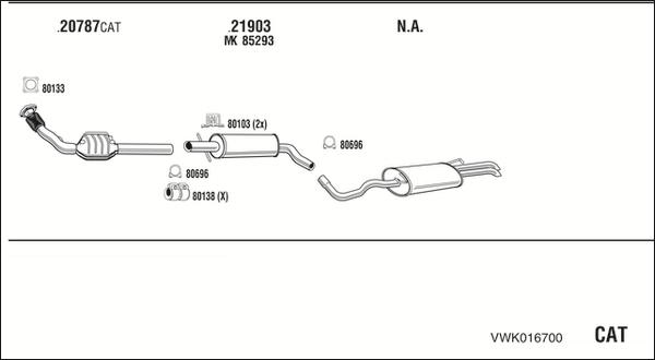 Fonos VWK016700 - Ispušni sistem www.molydon.hr