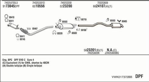 Fonos VWK017372BB - Ispušni sistem www.molydon.hr