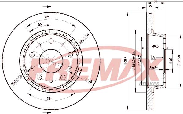 FREMAX BD-9908 - Kočioni disk www.molydon.hr