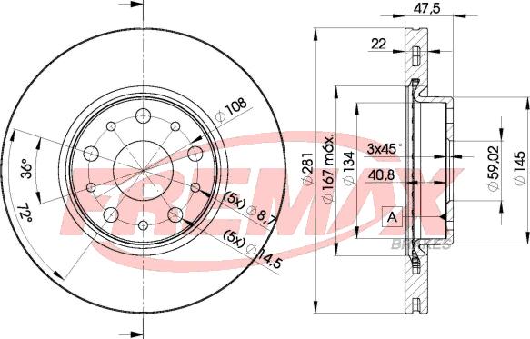 FREMAX BD-9907 - Kočioni disk www.molydon.hr