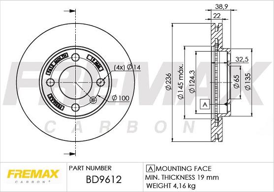 FREMAX BD-9612 - Kočioni disk www.molydon.hr