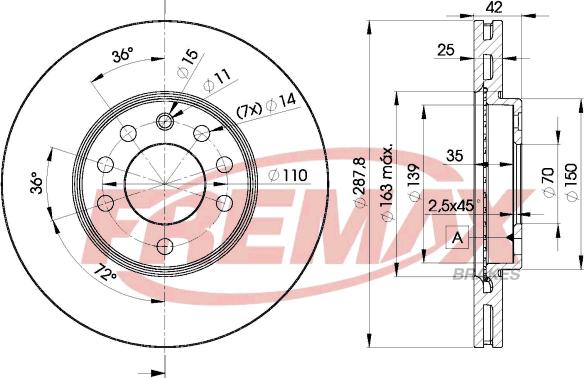 FREMAX BD-9043 - Kočioni disk www.molydon.hr