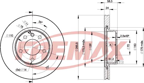 FREMAX BD-9054 - Kočioni disk www.molydon.hr