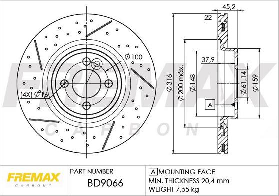 FREMAX BD-9066 - Kočioni disk www.molydon.hr