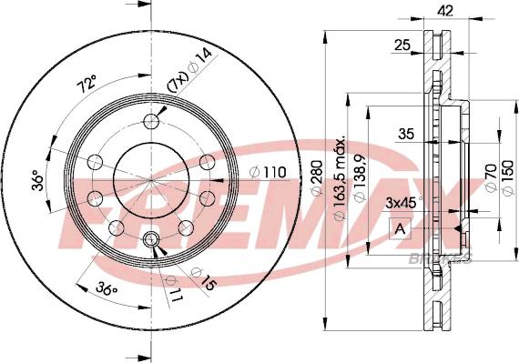 FREMAX BD-9060 - Kočioni disk www.molydon.hr