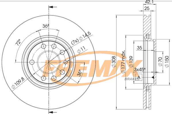 FREMAX BD-9061 - Kočioni disk www.molydon.hr