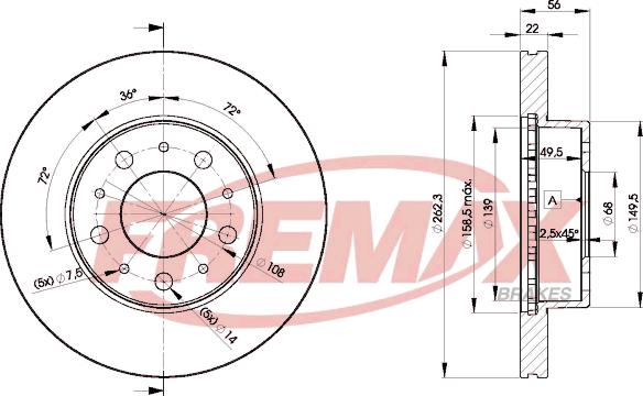 FREMAX BD-9063 - Kočioni disk www.molydon.hr