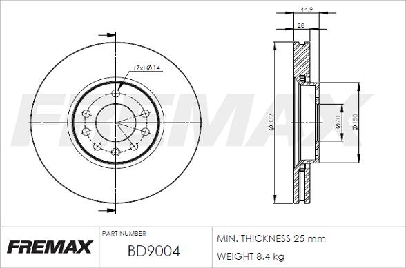 FREMAX BD-9004 - Kočioni disk www.molydon.hr