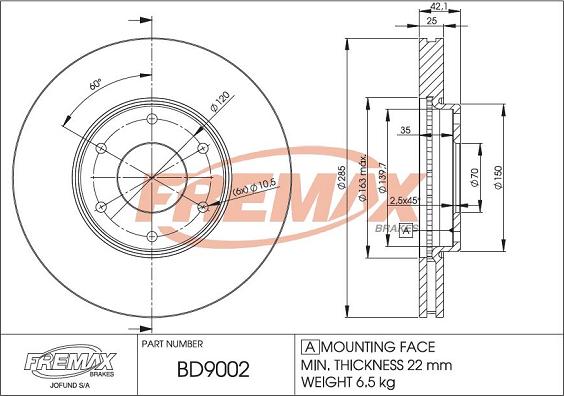 FREMAX BD-9002 - Kočioni disk www.molydon.hr