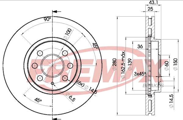 FREMAX BD-9007 - Kočioni disk www.molydon.hr