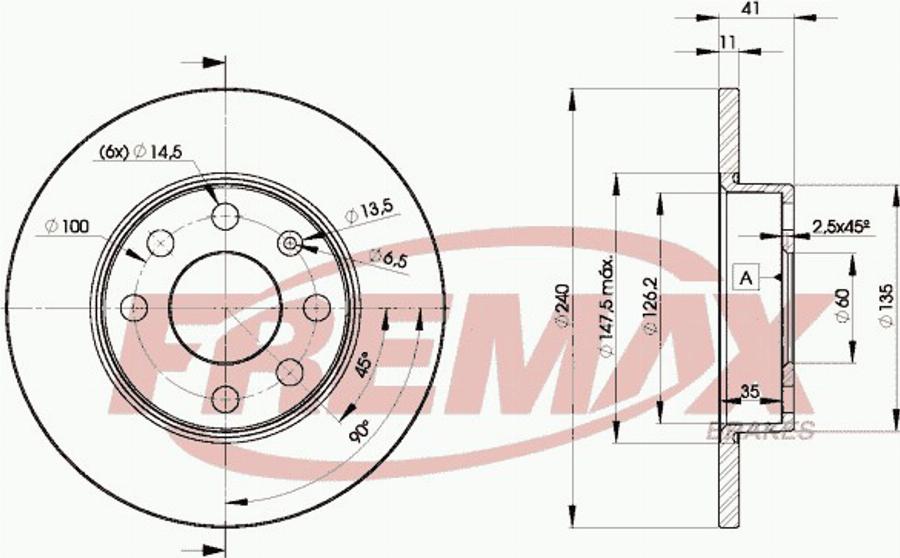 FREMAX BD-9020e - Kočioni disk www.molydon.hr