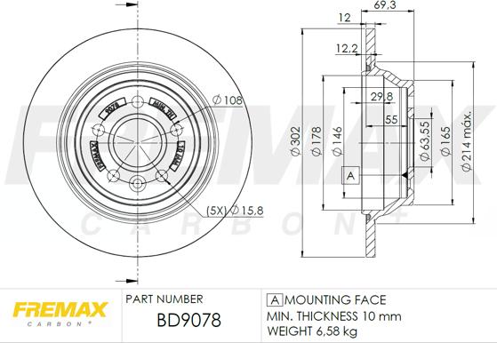 FREMAX BD-9078 - Kočioni disk www.molydon.hr