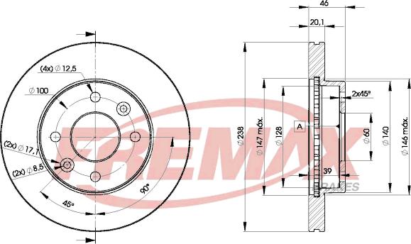 FREMAX BD-9109 - Kočioni disk www.molydon.hr