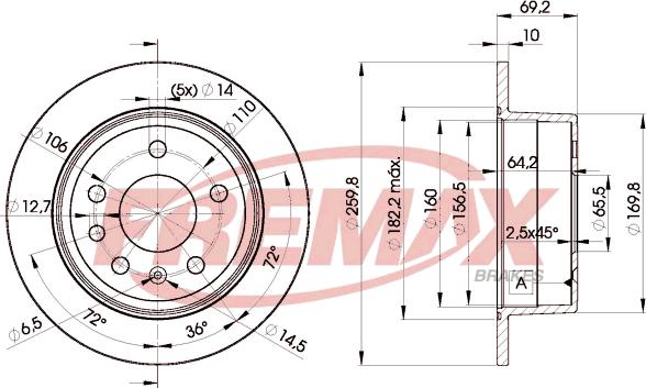 FREMAX BD-9105 - Kočioni disk www.molydon.hr