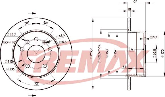 FREMAX BD-9101 - Kočioni disk www.molydon.hr