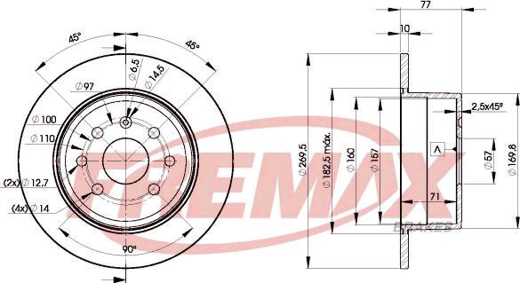 FREMAX BD-9102 - Kočioni disk www.molydon.hr